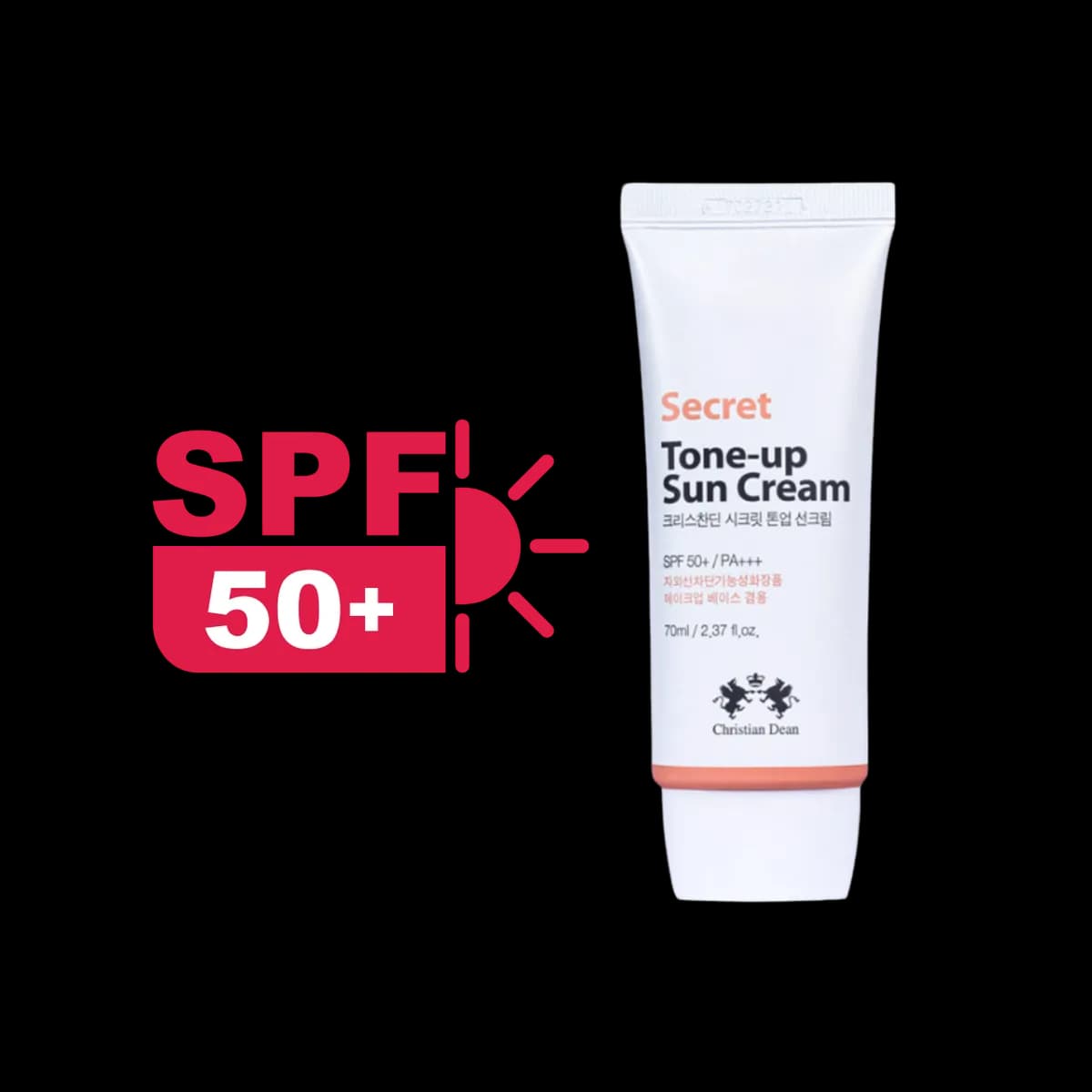 Christian Dean Secret Tone-Up Sun Cream SPF 50+ PA+++ 70ml